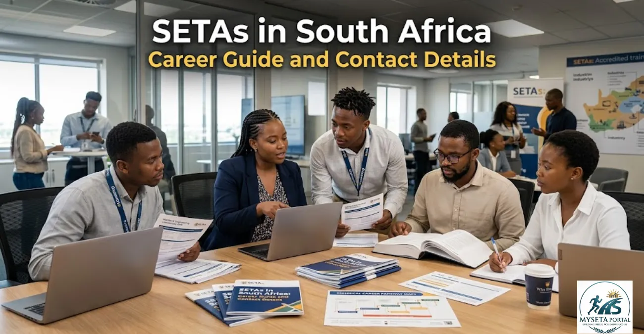 Young South African students and professionals exploring SETA career and skills development opportunities.