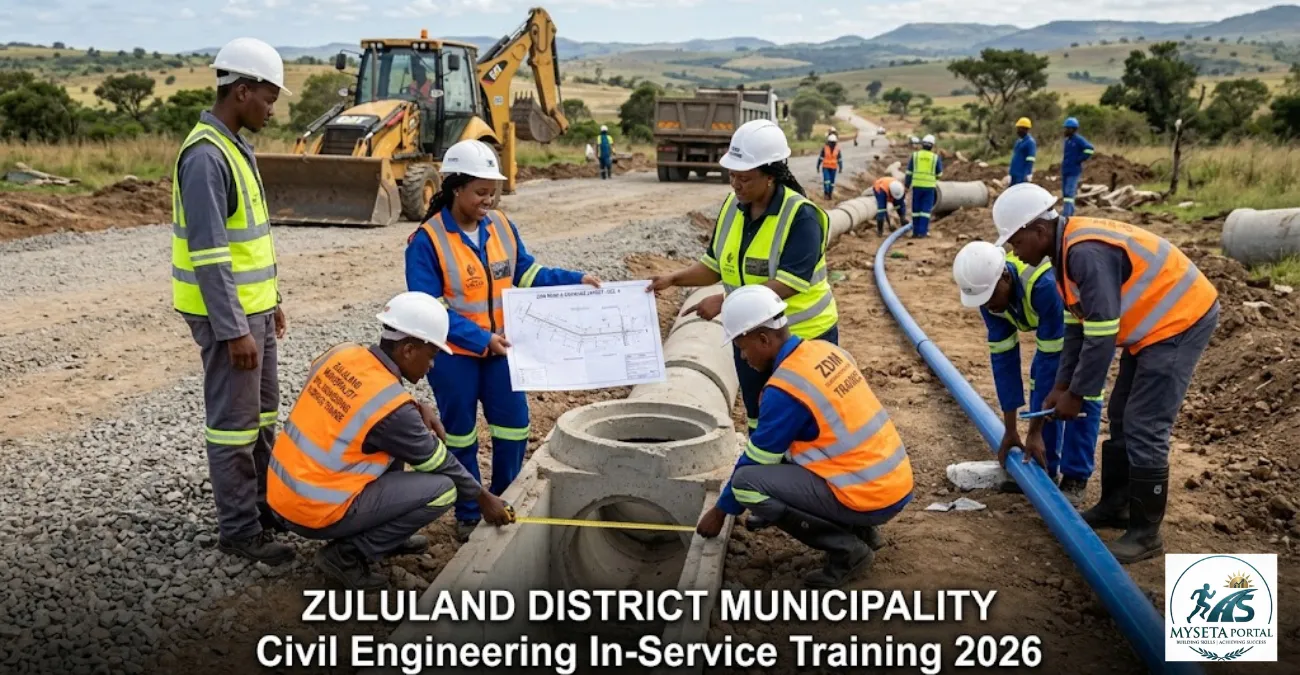 Young Civil Engineering students participating in municipal in-service training in KwaZulu-Natal