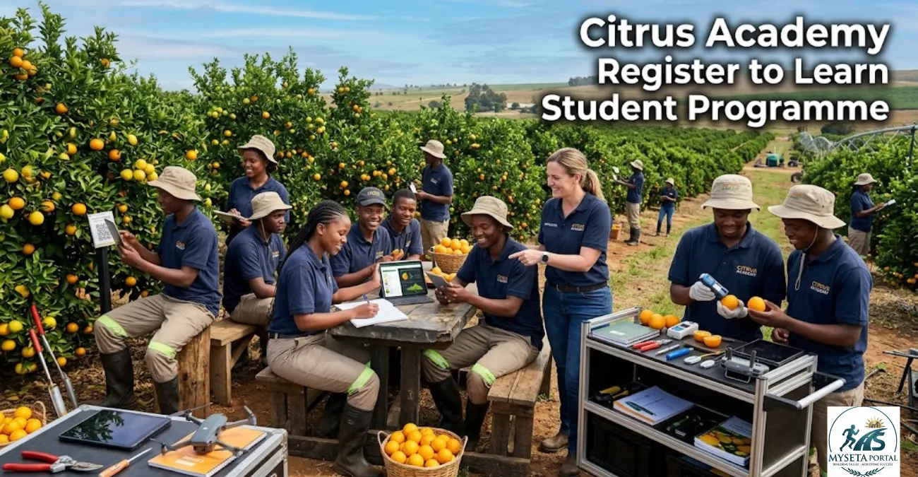 Young South African agriculture students learning practical citrus industry skills