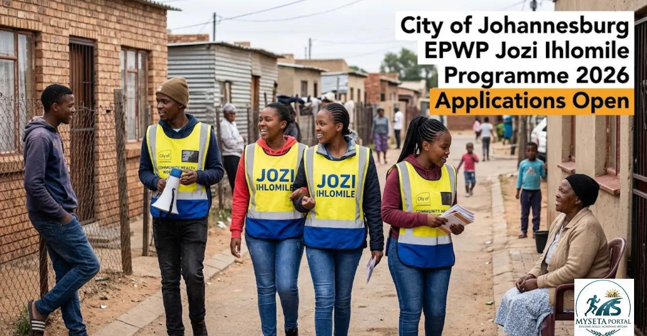 City of Johannesburg EPWP Jozi Ihlomile Programme youth conducting community health outreach.