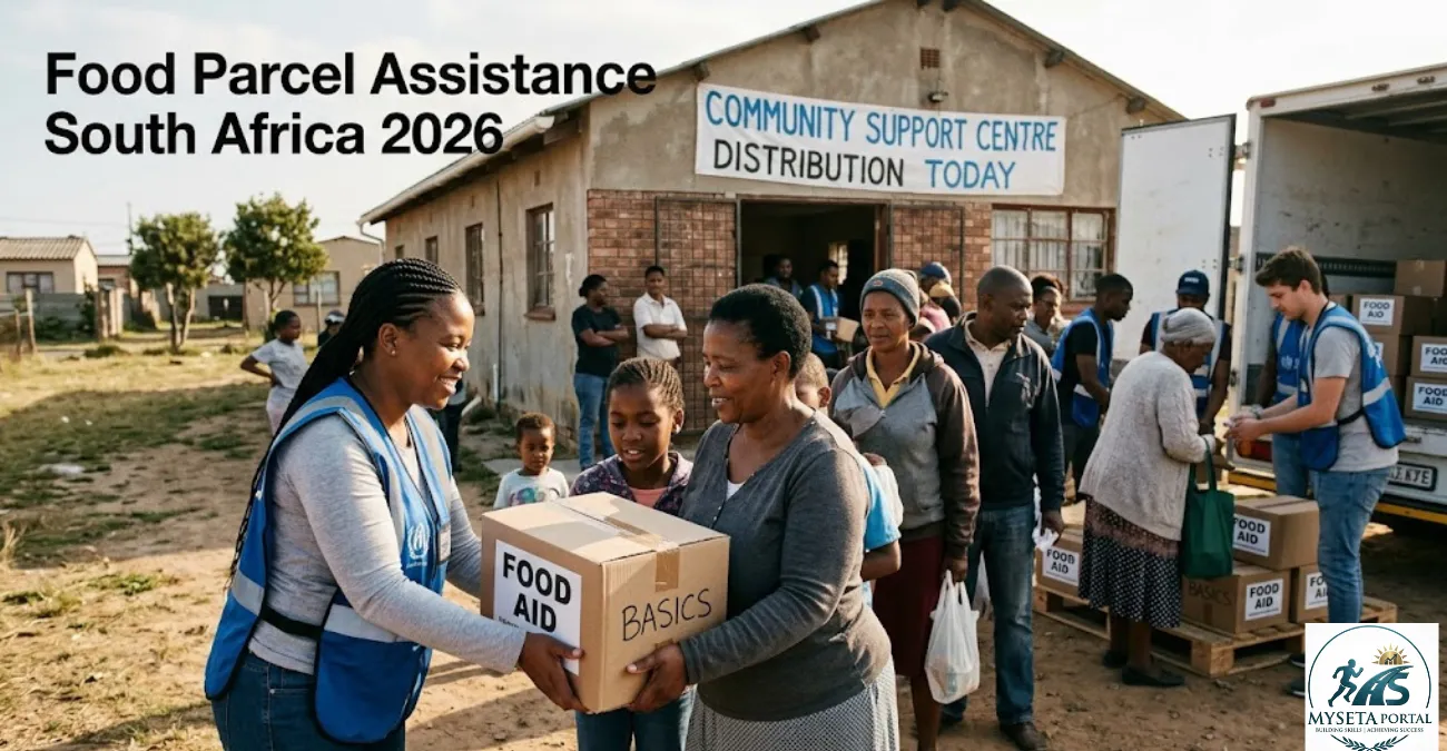South African families receiving emergency food parcel assistance from community support programmes.