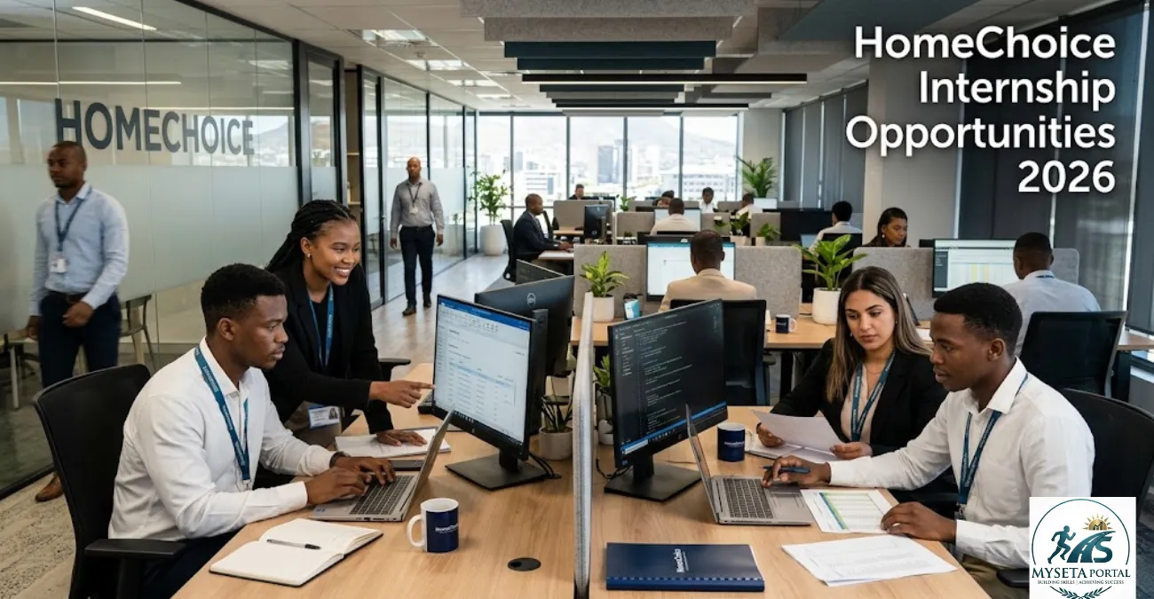 HomeChoice interns gaining workplace experience in a professional corporate environment.